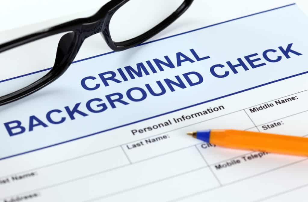 Criminal background check form