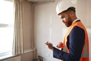 surveyor conducting a home inspection