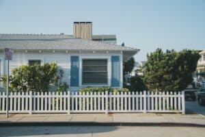 house rental in california with white picket fence