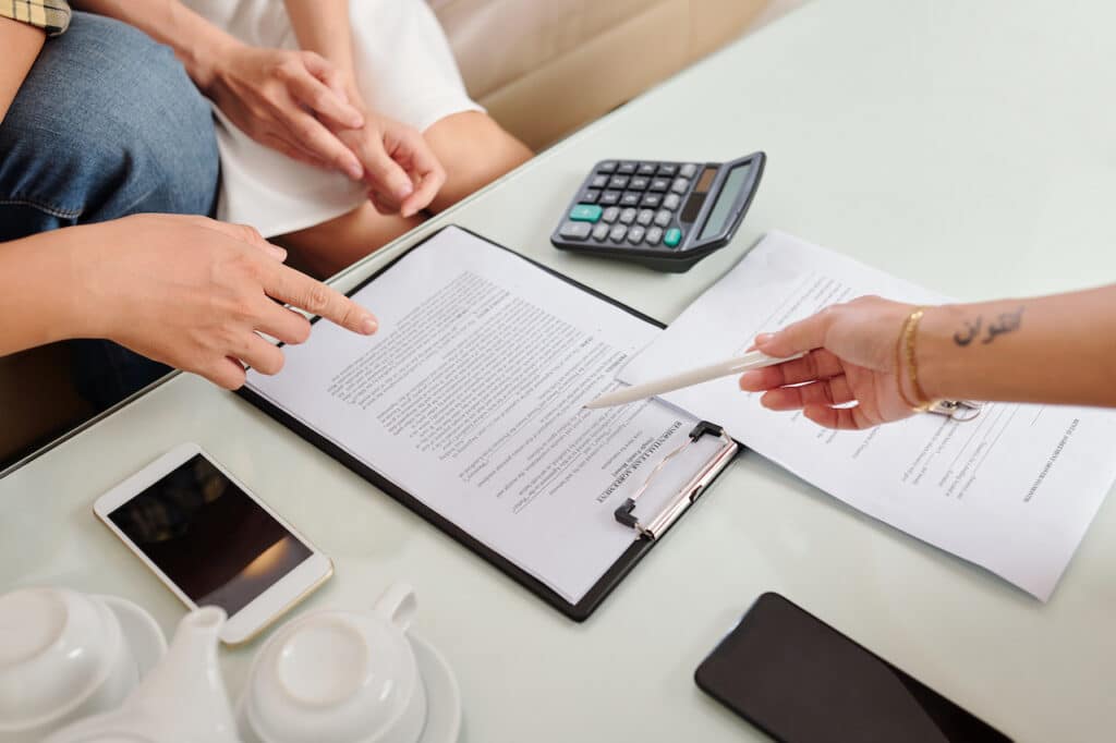 signing your property management company's lease contract