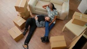 couple moving out of a home